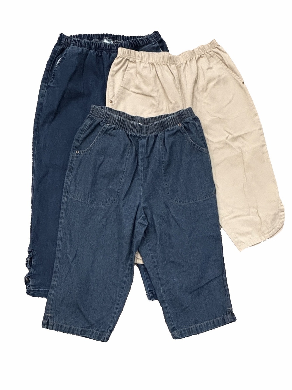 Women's Capri Pants Bundle - 3 Pairs Size Medium